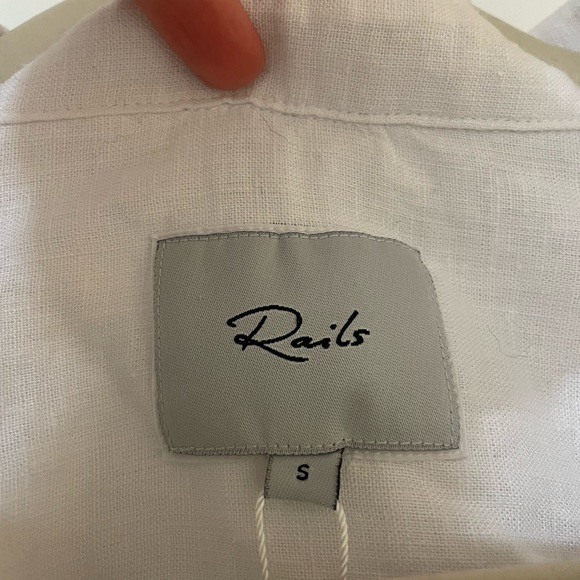 Rails Matea Lace Up Top (white) - Picture 3 of 4